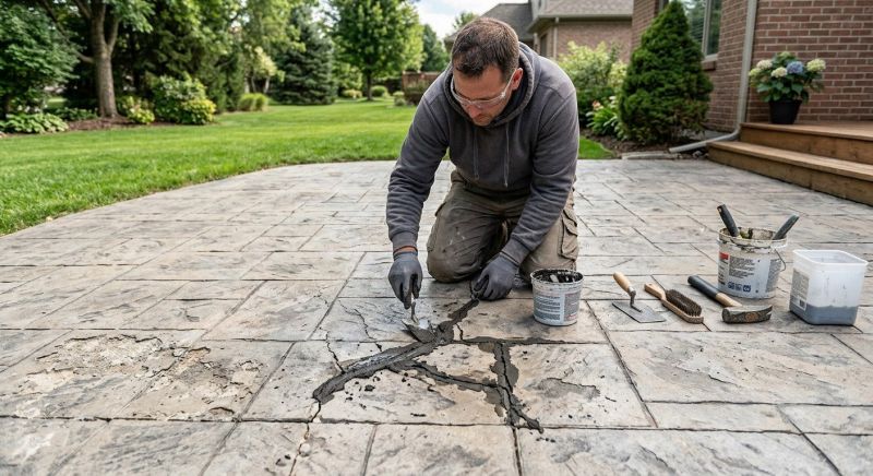 Decorative Concrete Repair in Novi, MI