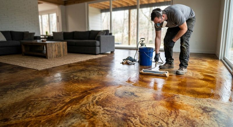 Cement Staining in Frisco, TX