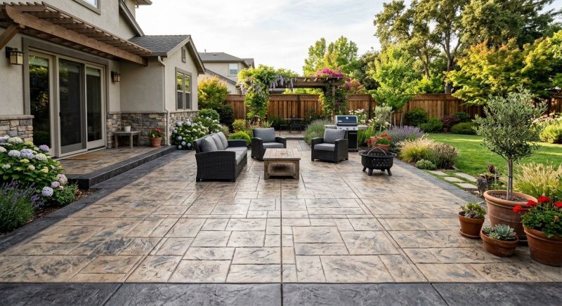 Patio Stamping in Frisco, TX