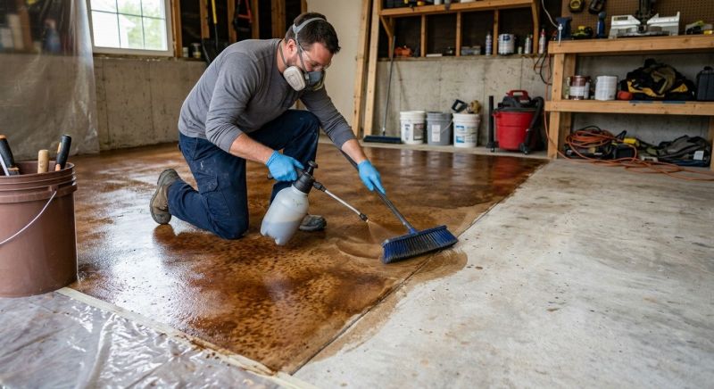 Stained Concrete Installation in Corpus Christi, TX