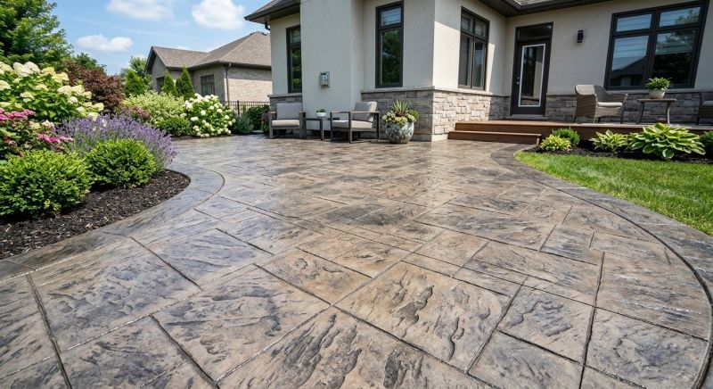 Stamped Concrete Installation in Frisco, TX