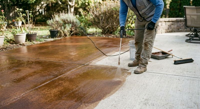 Tinted Concrete Installation in Dallas, TX